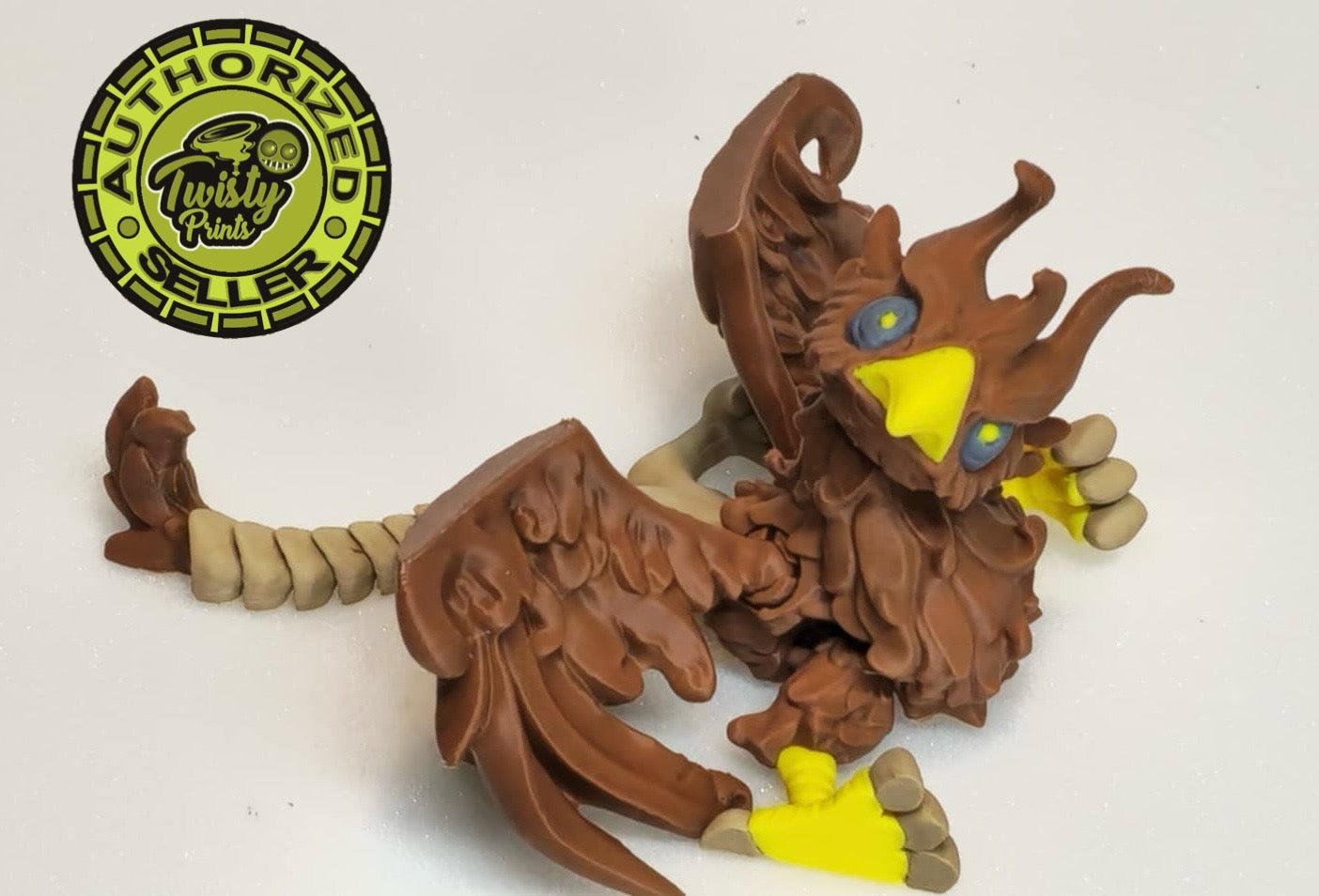 3d printed Twisty Griffin, designed by Twisty Prints