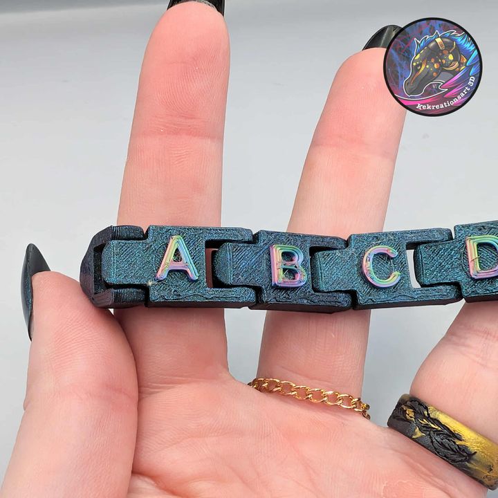 Modular Alphabet Bracelet, designed by Kekreations