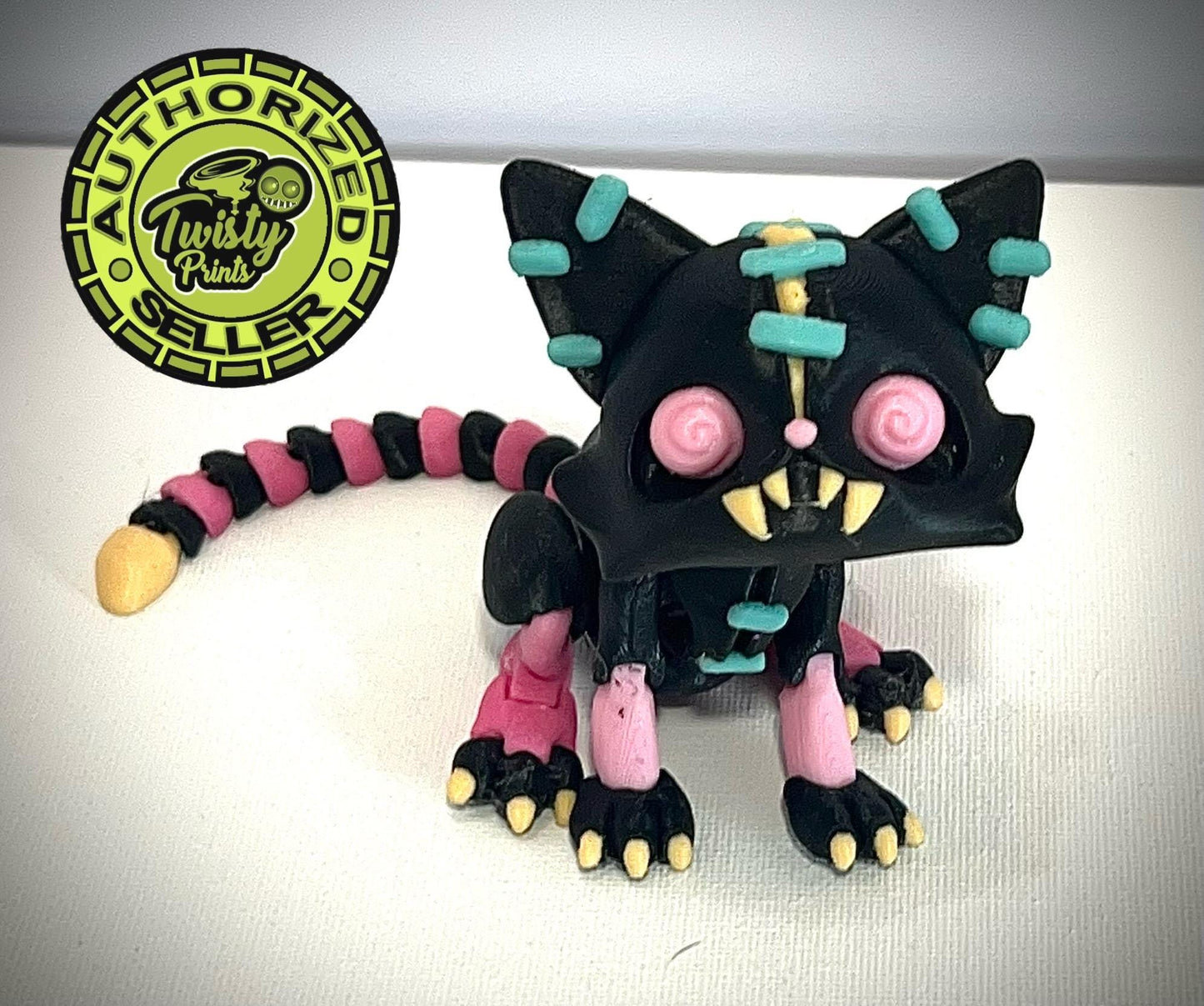 3d printed multicolor Spooky Cat designed by Twisty Prints.