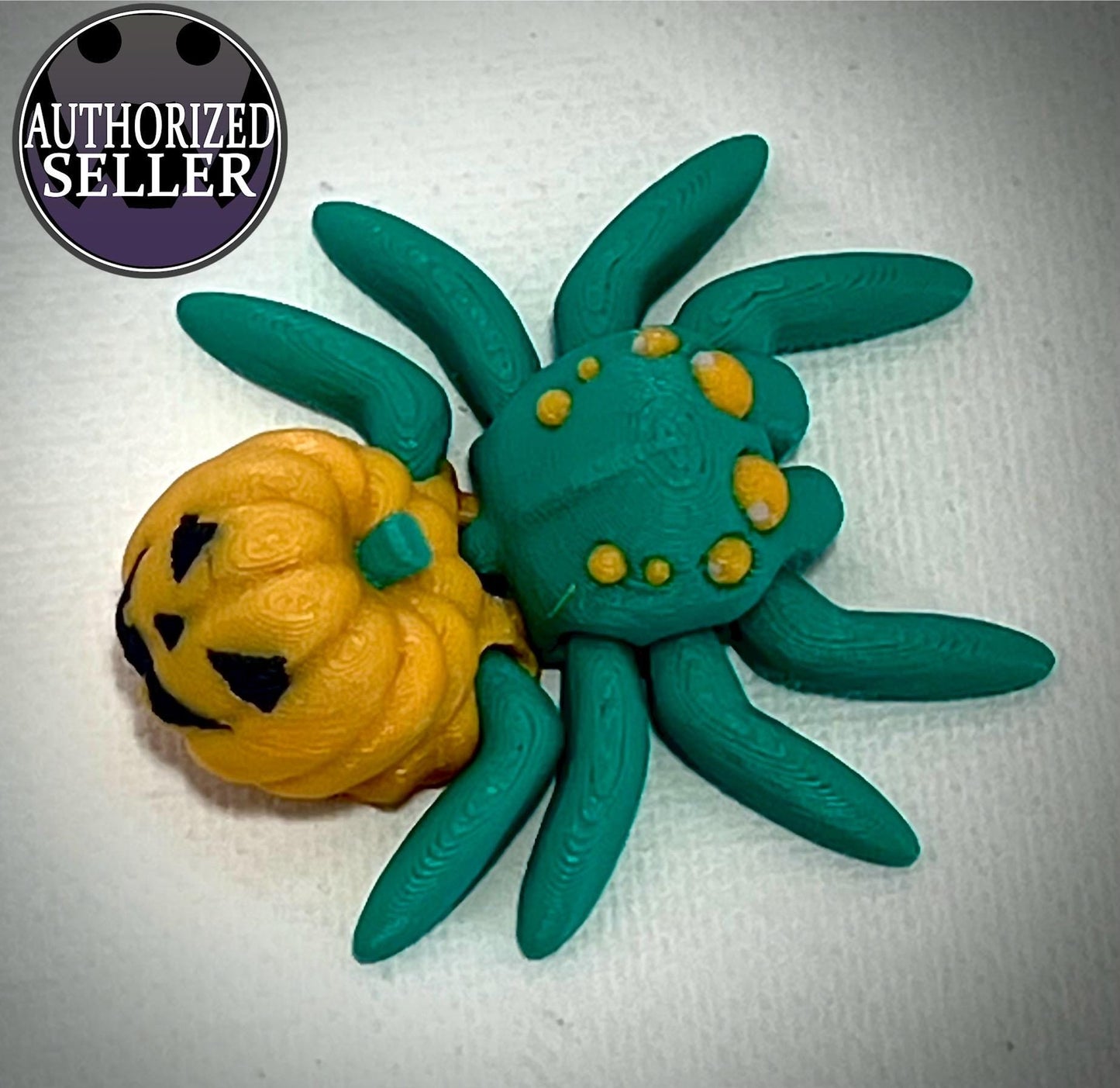 3d printed, multicolor Spiders, designed by Cinderwing