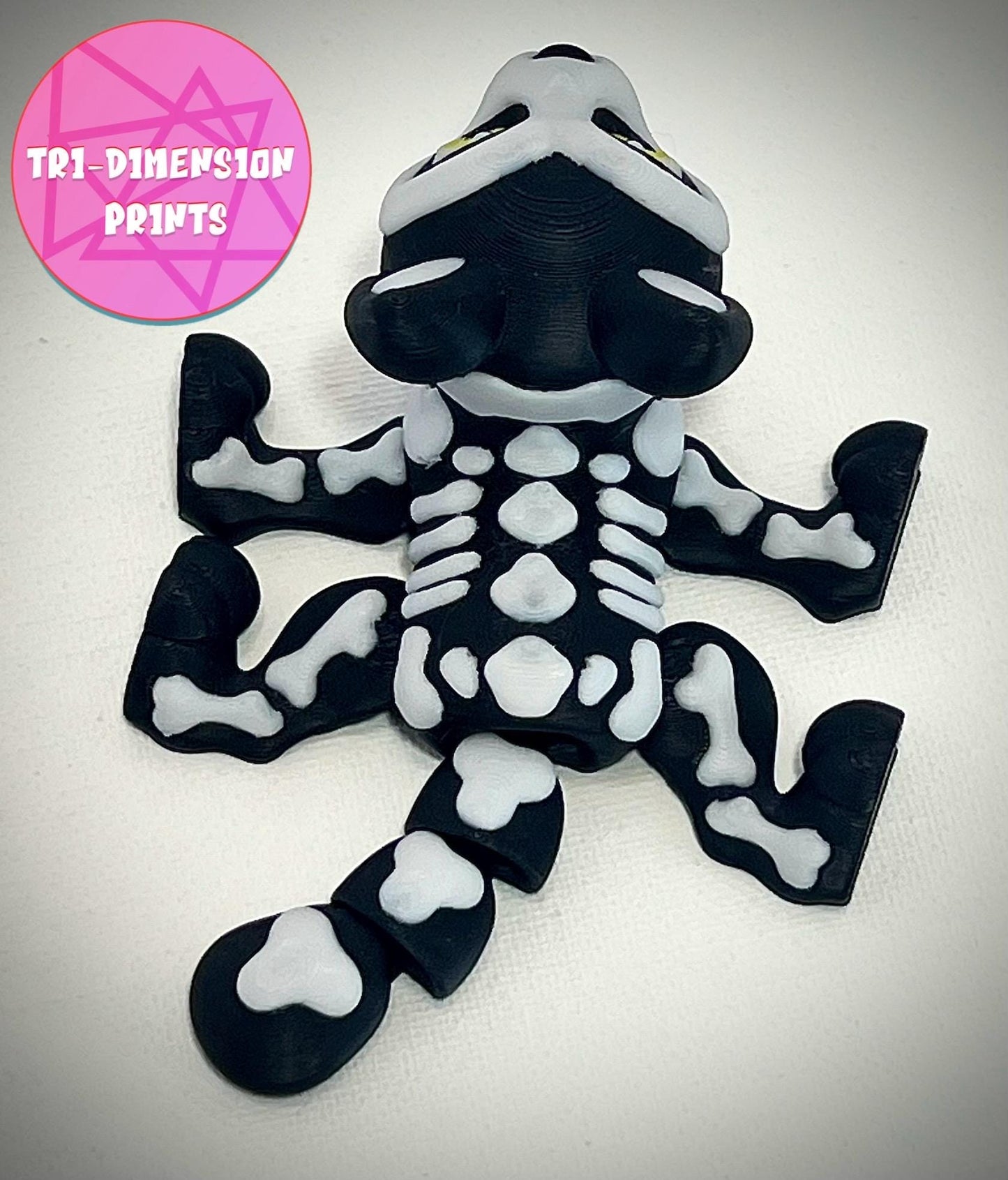 3d Print, multicolor, Skeleton Cat, designed by Tri-dimentional.