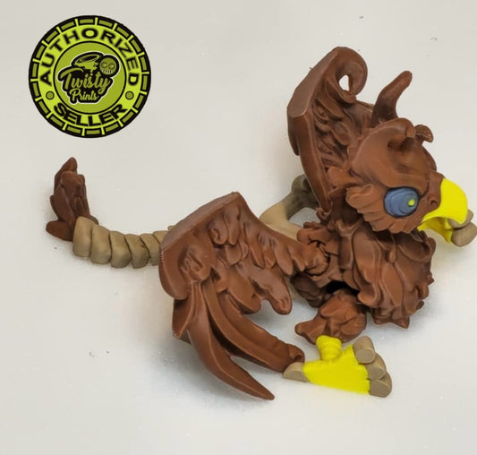 3d printed Twisty Griffin, designed by Twisty Prints