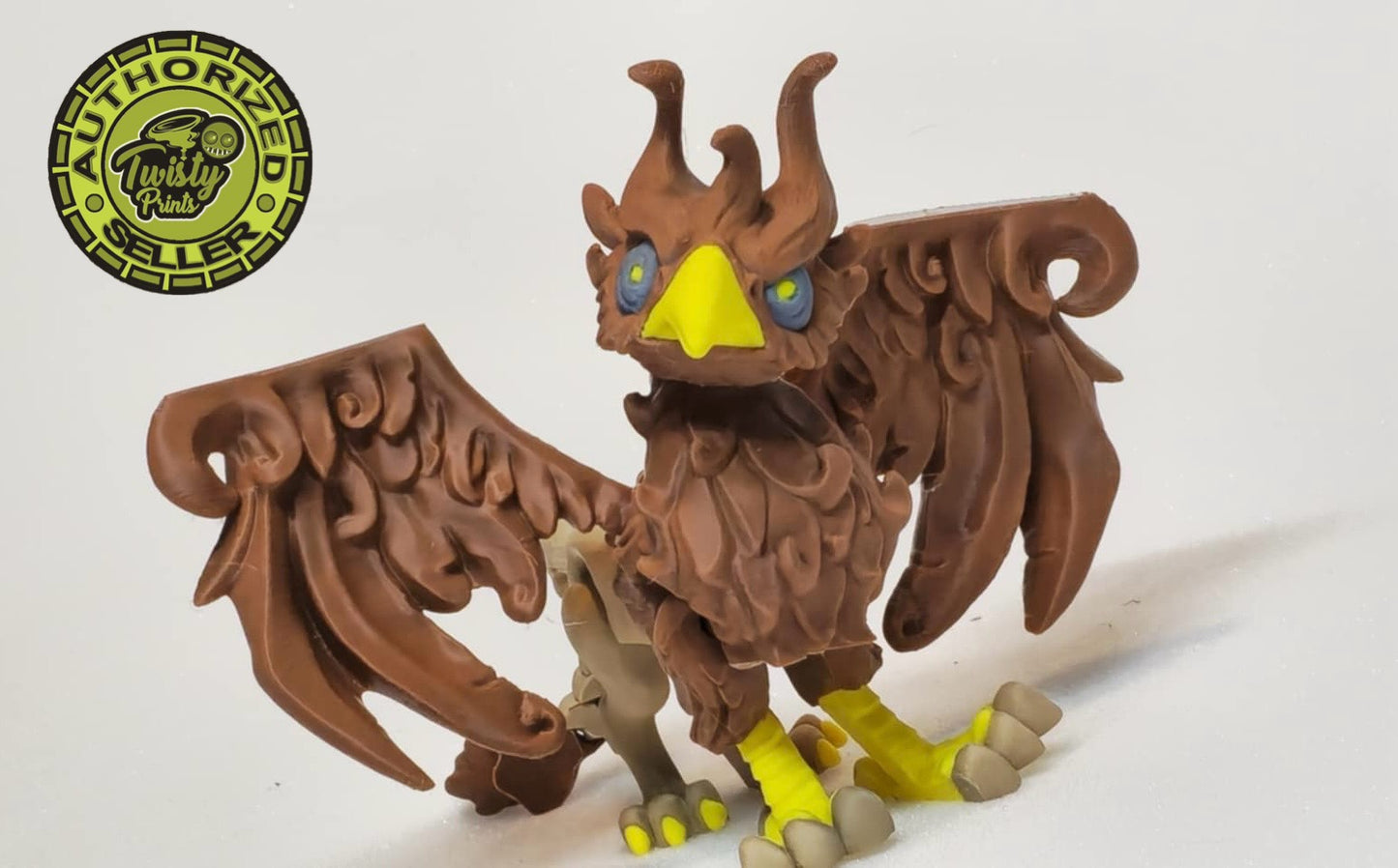 3d printed Twisty Griffin, designed by Twisty Prints