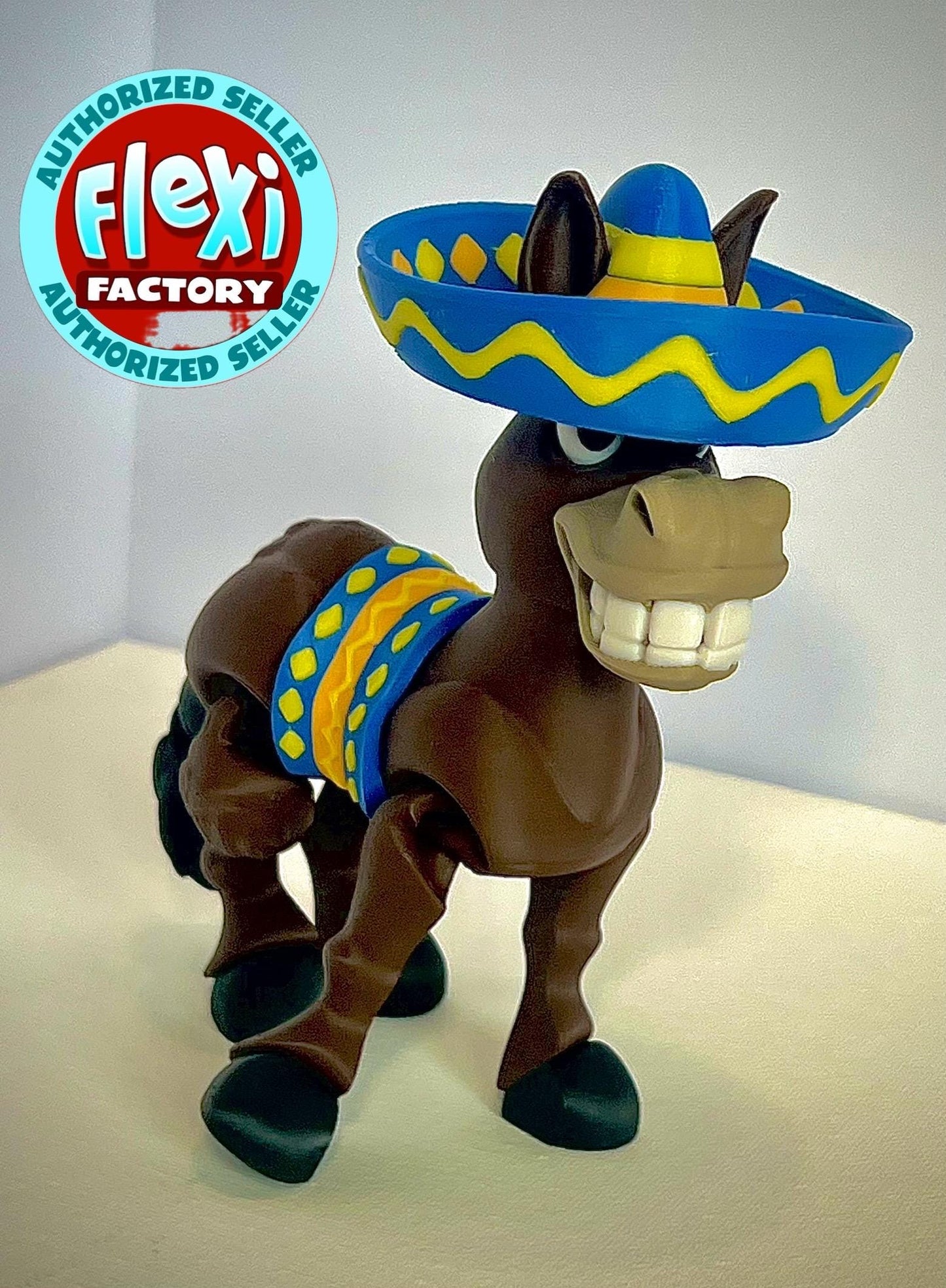 3d Print multicolor Donkey and accessories by FlexiFactory.