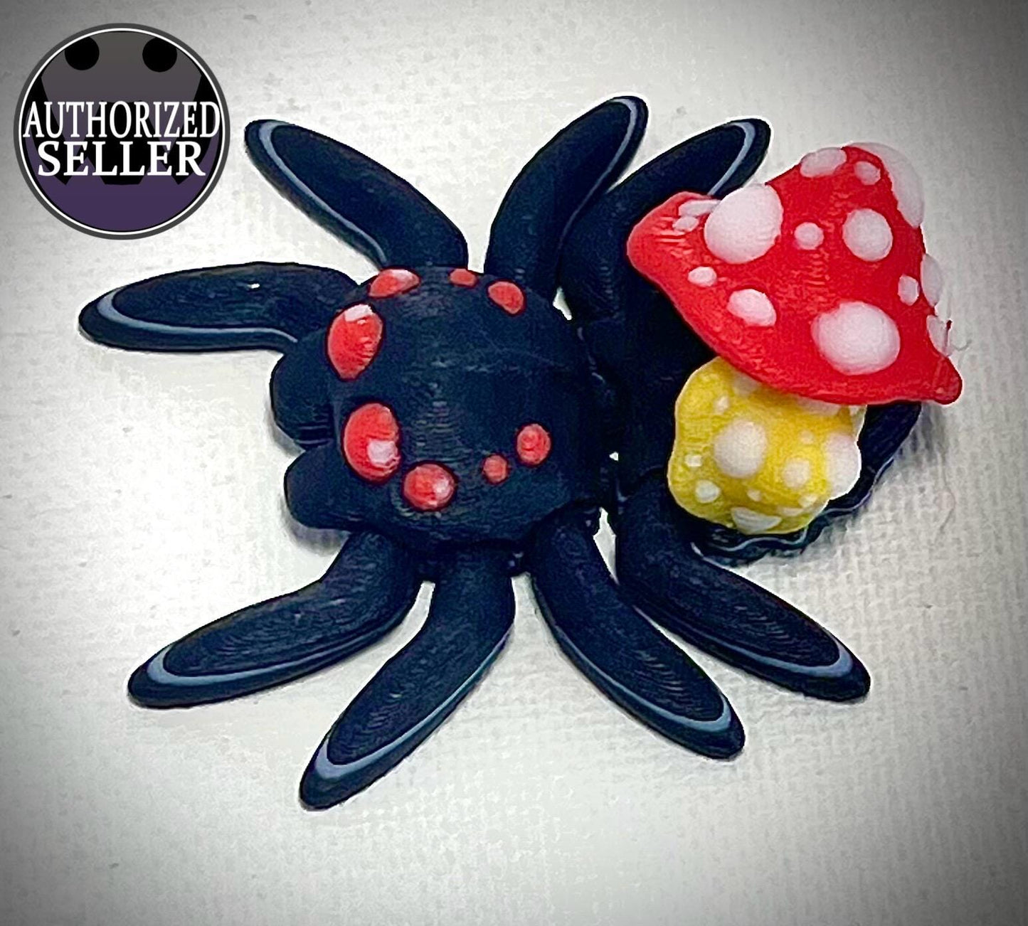 3d printed, multicolor Spiders, designed by Cinderwing