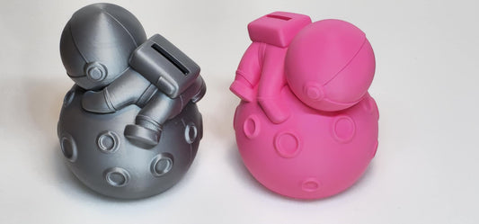 3d printed, Piggy Bank--Astronaut on the Moon