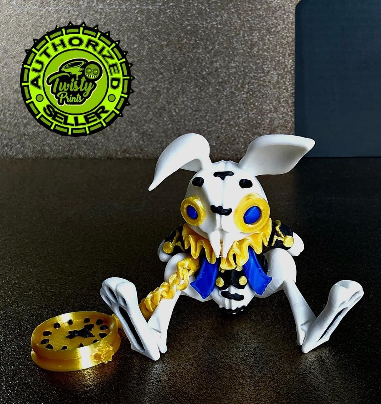3d print, Multi-color White Rabbit, designed by Twisty Prints