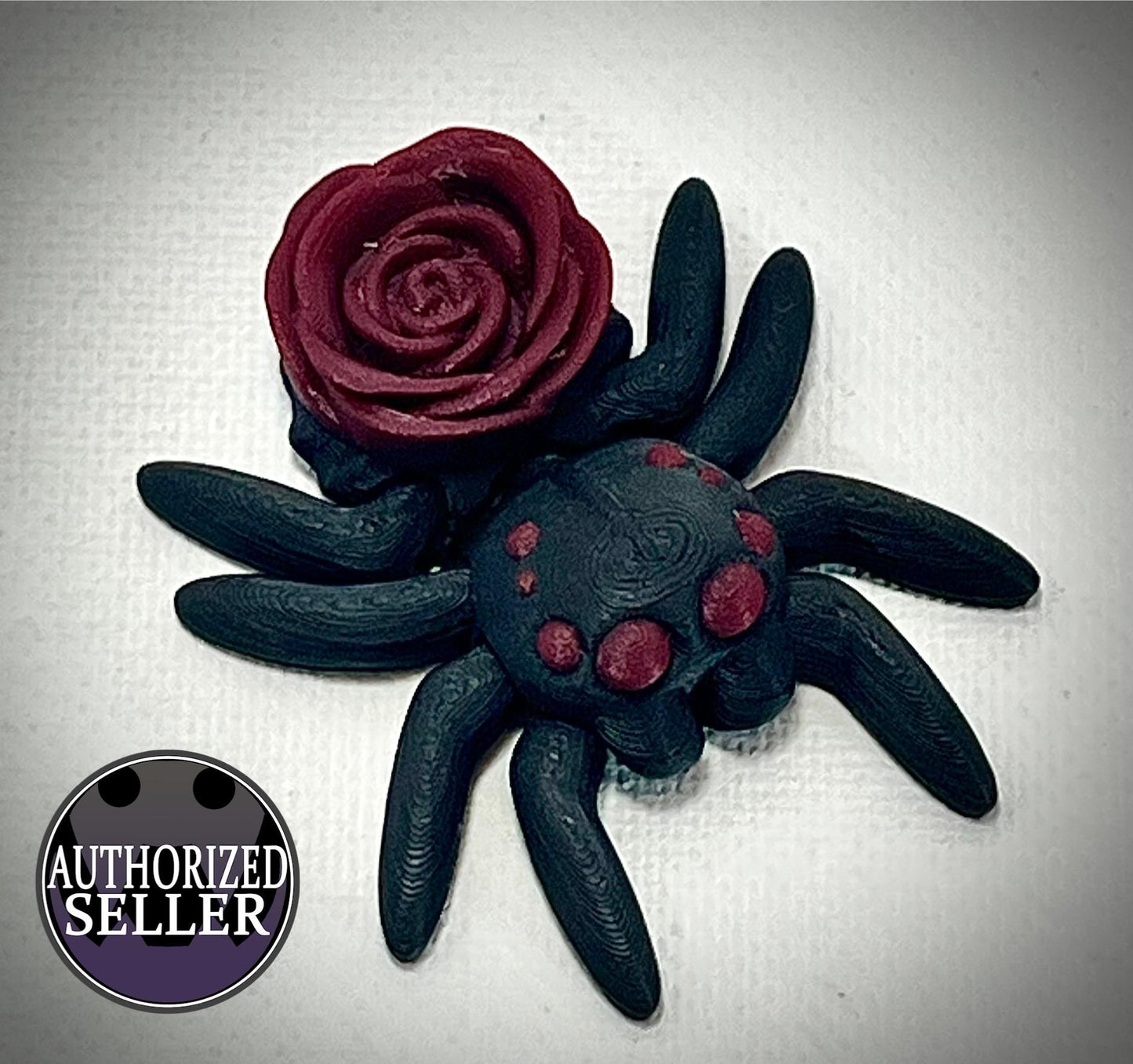 3d printed, multicolor Spiders, designed by Cinderwing