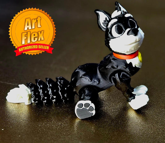 3d print, Multi-color Flexi Puppy, designed by Art Flex.