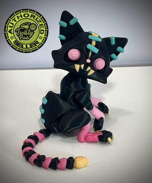 3d printed multicolor Spooky Cat designed by Twisty Prints.