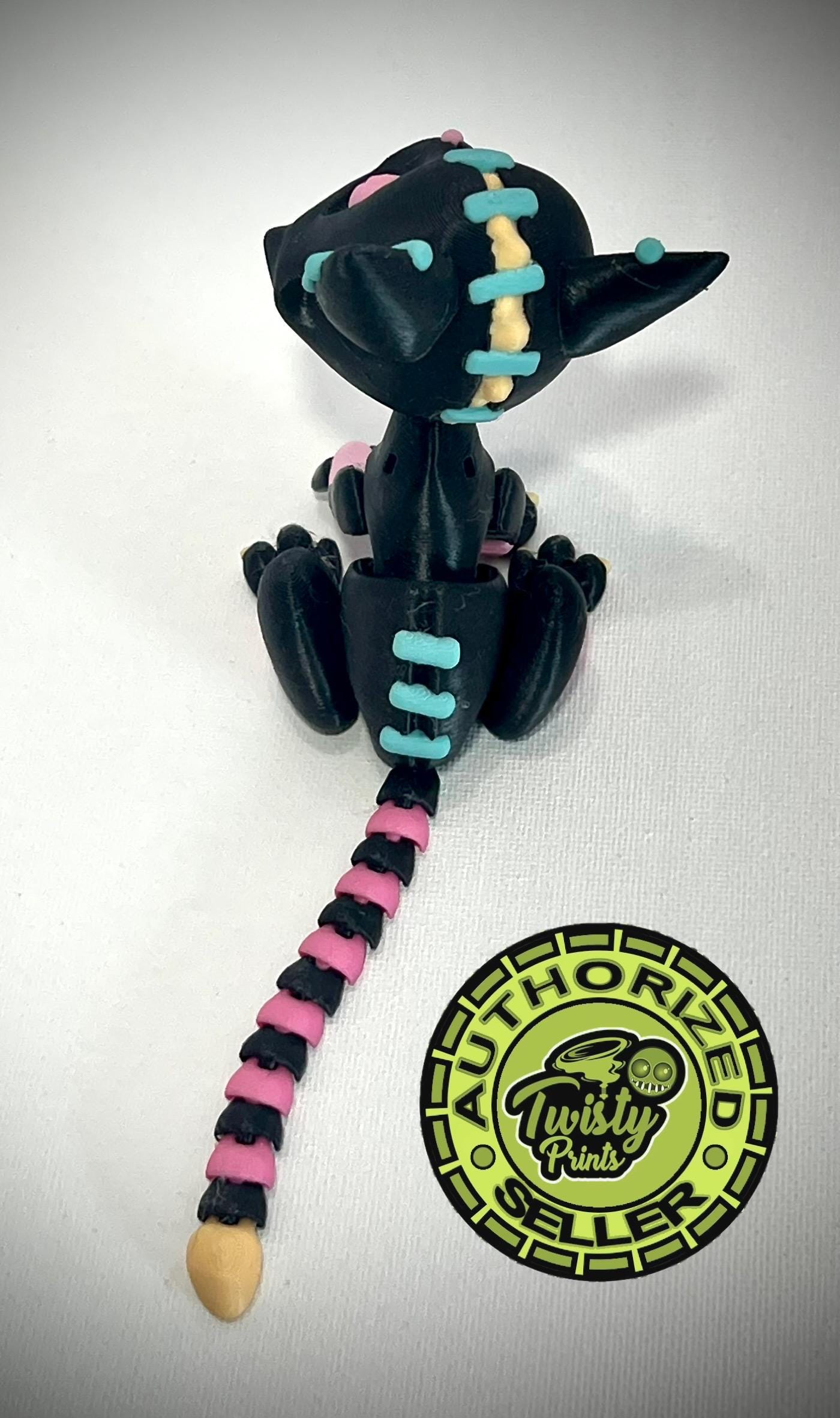 3d printed multicolor Spooky Cat designed by Twisty Prints.