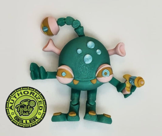 3d printed Twisty Alien, designed by Twisty Prints