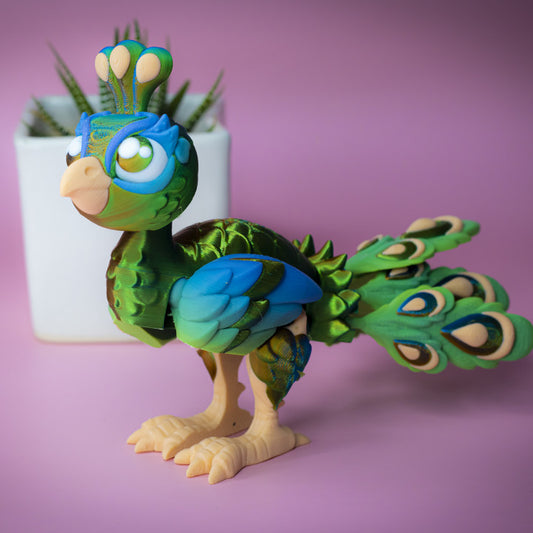 Articulated Baby Peacock, designed by ArtFlex