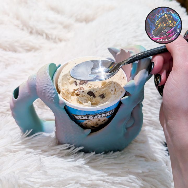 Dragon Ice Cream Pint Holder, Designed by Kekreations