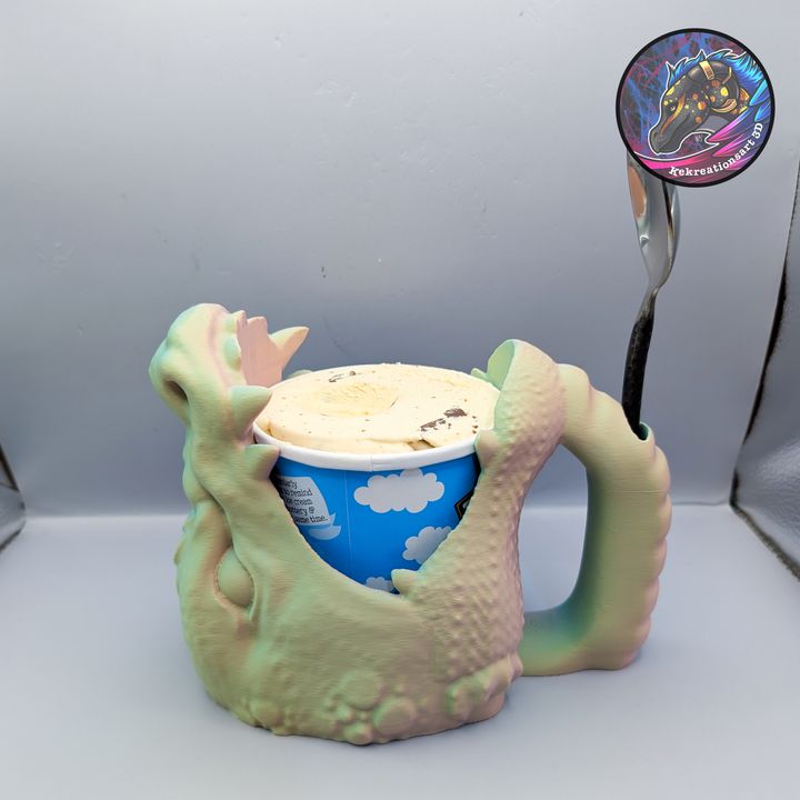 Dragon Ice Cream Pint Holder, Designed by Kekreations