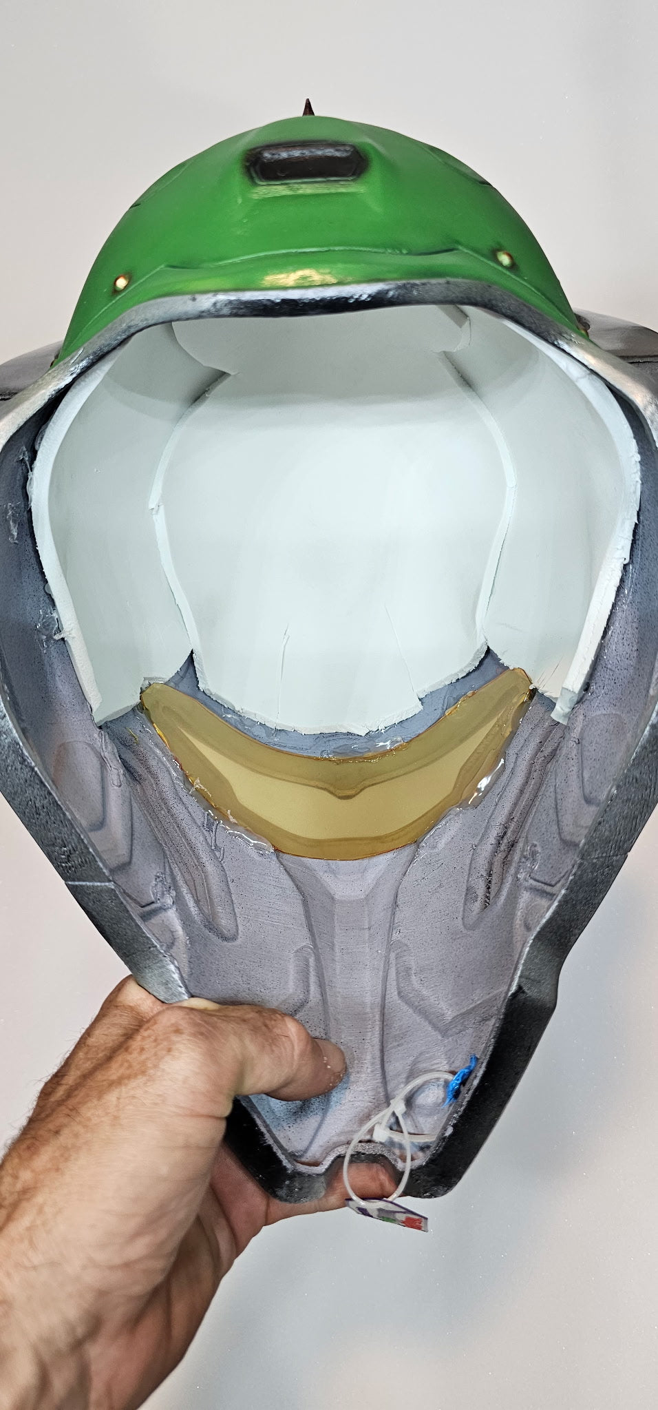 Doom Sentinel Helmet, designed by Galactic Armory. 
Cosplay, life-size, wearable helmet. 100% made by me, handpainted by me.