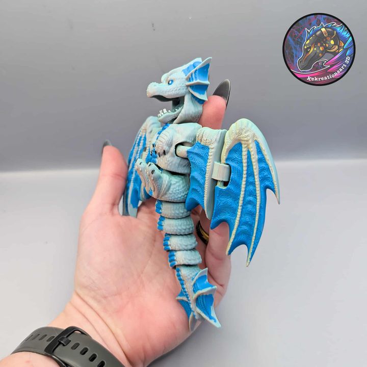 Flexi Chompy Dragon Fidget, designed by Kekreations