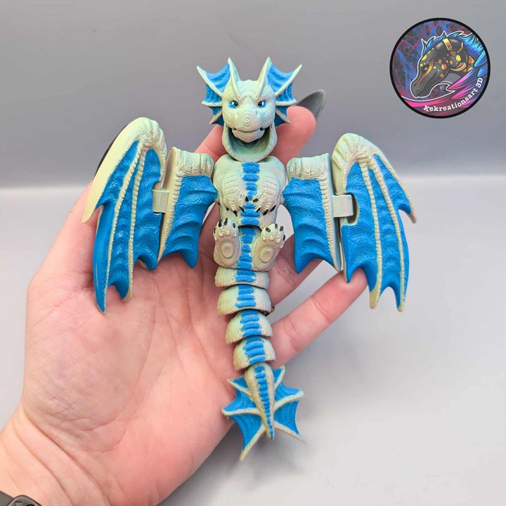 Flexi Chompy Dragon Fidget, designed by Kekreations