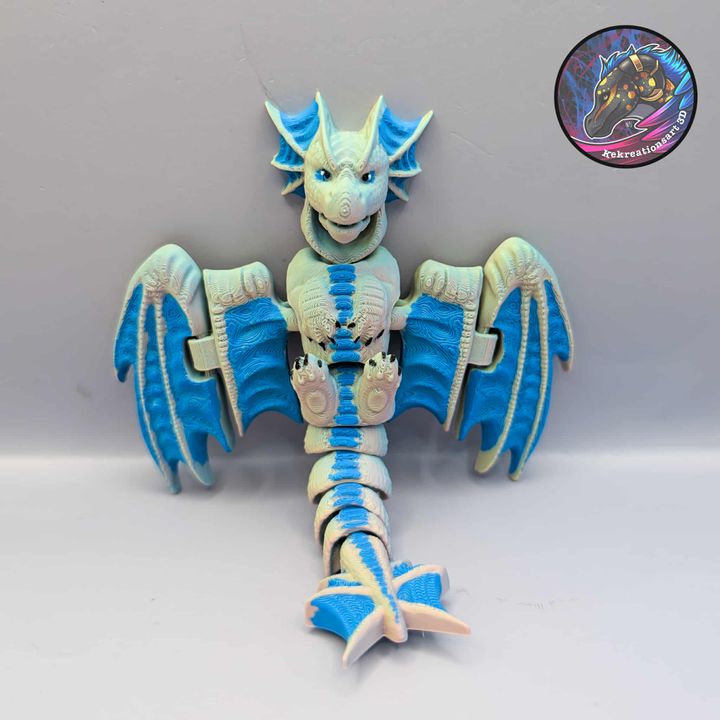 Flexi Chompy Dragon Fidget, designed by Kekreations