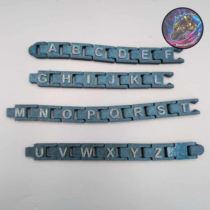 Modular Alphabet Bracelet, designed by Kekreations