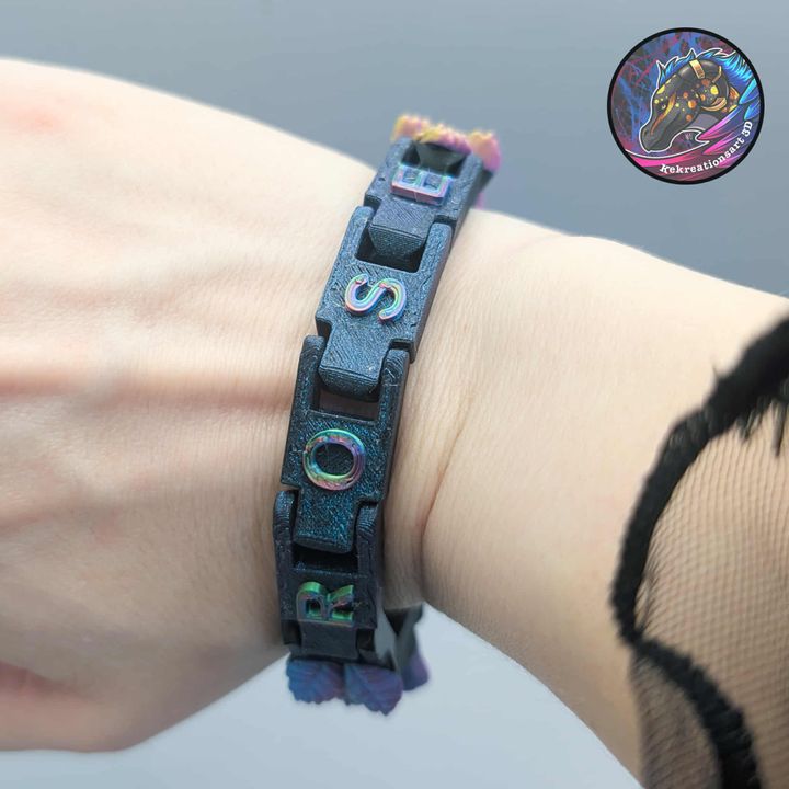 Modular Alphabet Bracelet, designed by Kekreations