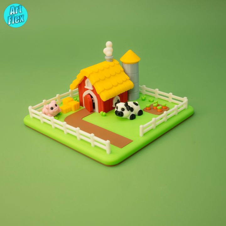 Toy Land Farm and Flexi Friends Diorama, designed by ArtFlex