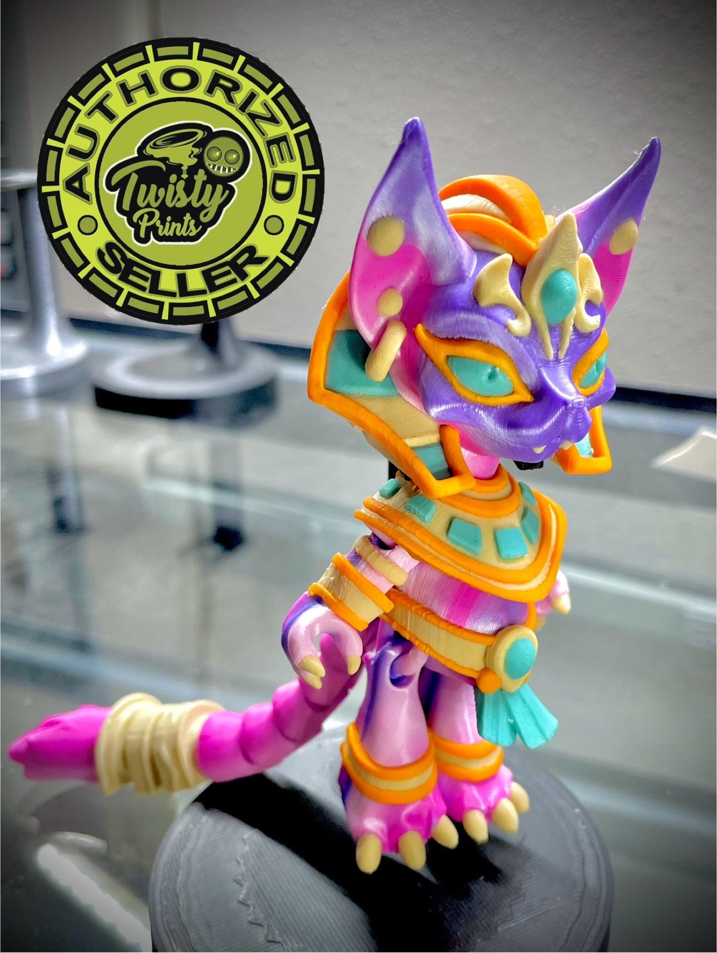 3d printed Pharoah Cat designed by Flexi Factory