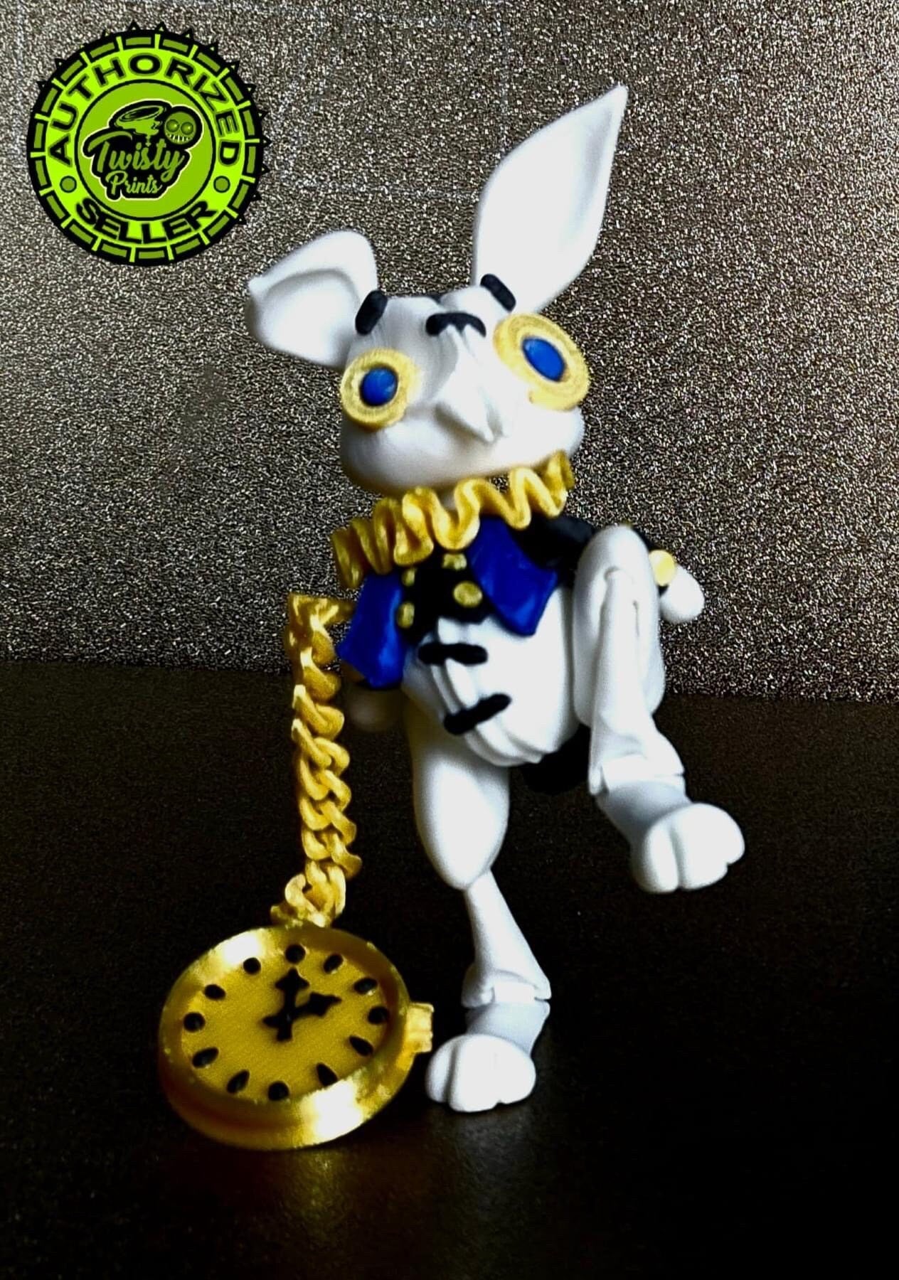 3d print, Multi-color White Rabbit, designed by Twisty Prints