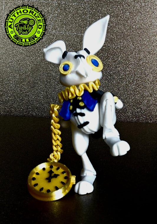 3d print, Multi-color White Rabbit, designed by Twisty Prints