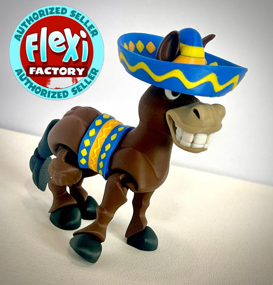3d Print multicolor Donkey and accessories by FlexiFactory.