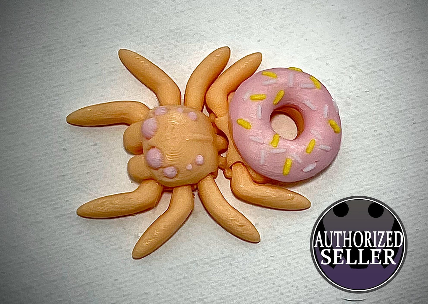3d printed, multicolor Spiders, designed by Cinderwing